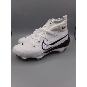 Nike Alpha Huarache NXT Metal White Black Baseball Cleats  Mens Size‎ 7